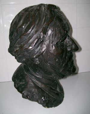   reproduction bust measures 13 high x 9 wide x 8 deep cool piece to