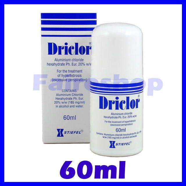 DRICLOR Hyperhidrosis Excessive Perspiration Sweating  