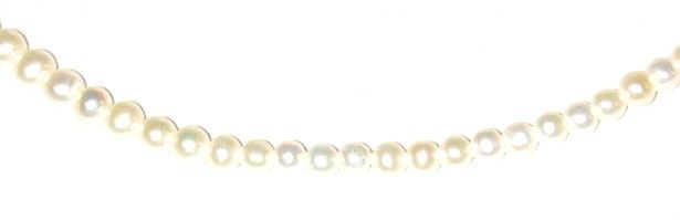 LISALICO   18 inch/10k White SEED PEARL NECKLACE  