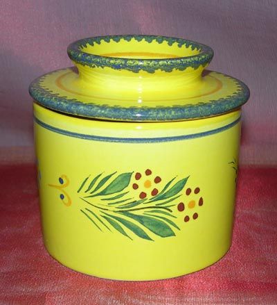 NEW Quimper butter crock ( Butter Keeper) Jonquille w/f  