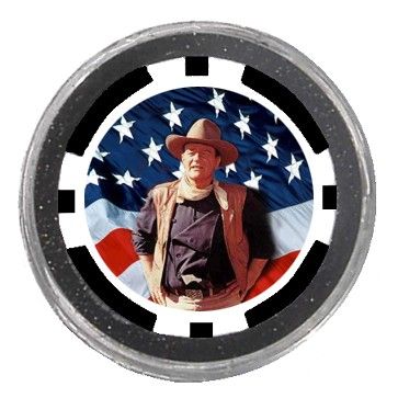 JOHN WAYNE Poker Chip Card Guard Cover ~ Marker  