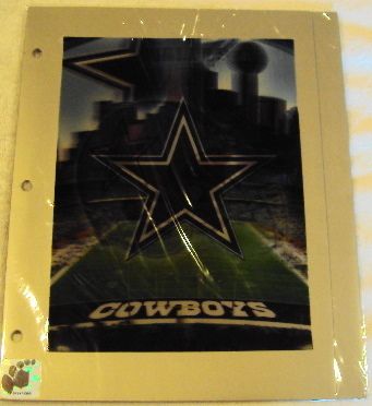 DALLAS COWBOYS Logo NFL 3 D Pocket Portfolio Folder NEW  