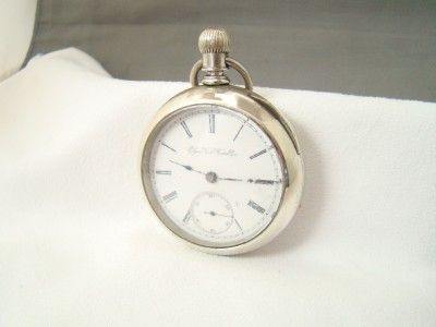 BIG VINTAGE 1888 ELGIN OPENFACE POCKET WATCH*RUNS*  