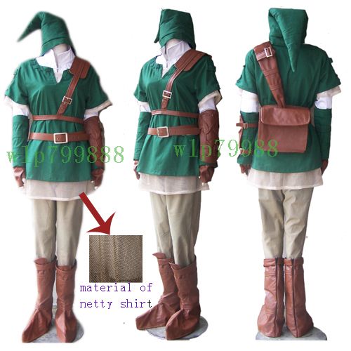 The Legend of Zelda link anime Cosplay costume unisex  