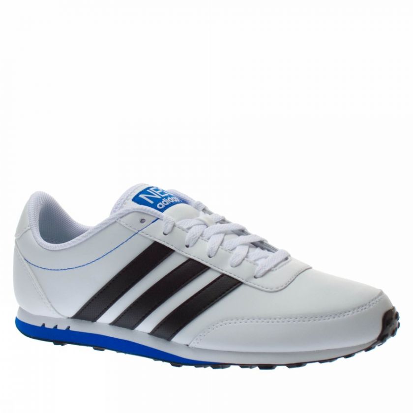 Adidas V Racer Lea Uk Size White Trainers Shoes Mens New  