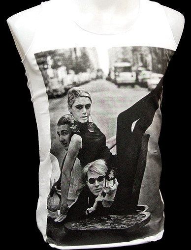 ANDY WARHOL Pop Art Edie Sedgwick Model Tank T Shirt S  