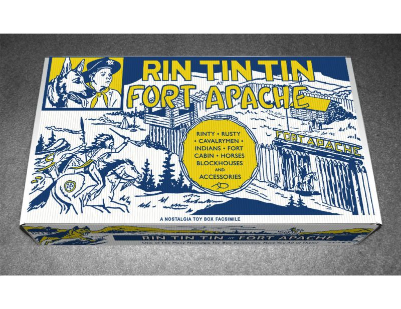 Marx RIN TIN TIN Play Set Box Rusty at Fort Apache  