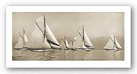 VINTAGE SAILING ART Ryde Town Cup, 1903 Beken of Cowes  