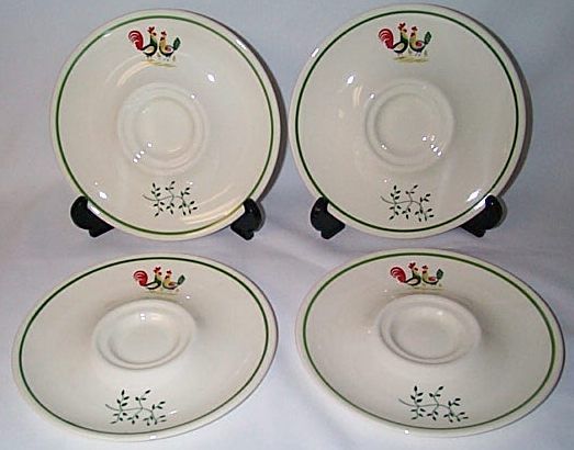 Set (4) Steubenville FAMILY AFFAIR Hors dOeuvre Plates  