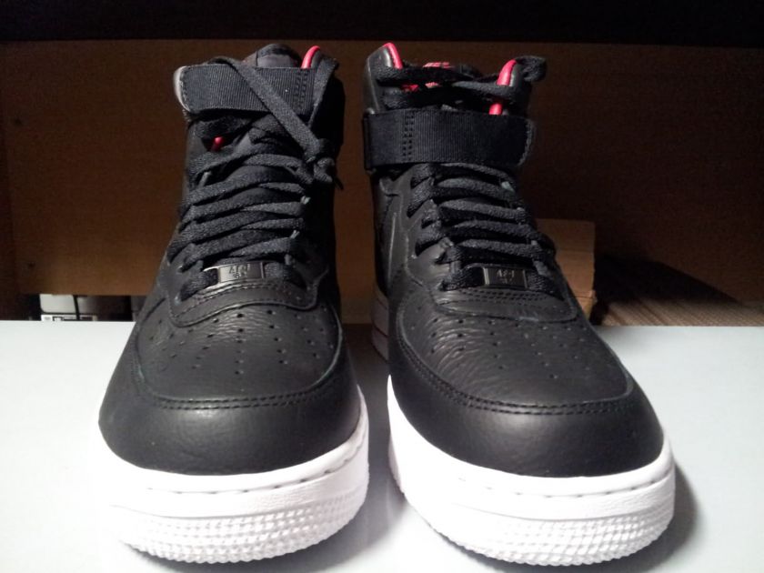 386161 009] Mens Nike Air Force 1 High Premium x LeBron Black Red 