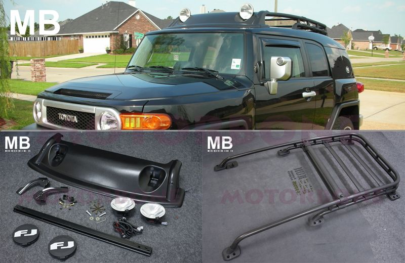   Cruiser 07 11 Roof Rack Rail Cross Bar & Air Dam Set Offroad OEM Style