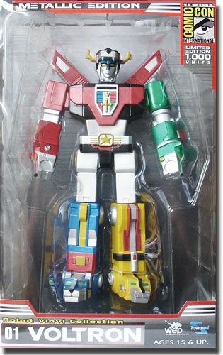 SDCC 2009 Voltron Metallic Ver Vinyl Action Figure NEW  