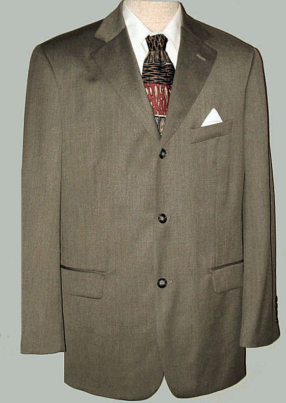 NEW MENS ALAN FLUSSER 3 Button Super 100S Wool Sport Coat 40R PRICE 