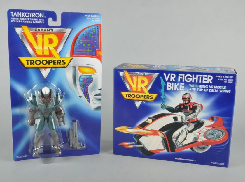 Kenner Sabans VR TROOPERS TANKOTRON Action Figure + Fighter Bike MINT 