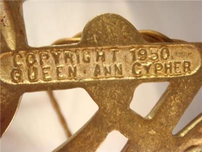 Virginia Metalcrafters Trivet Queen Ann Cypher 1950  