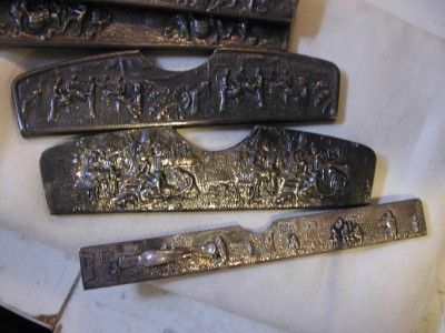 Set of 6 Denmark repousse silverplate comb holders  