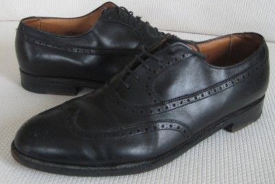 ALDEN WINGTIP BLUCHER/BALMORAL SHOES, BLACK 9.5 D B  