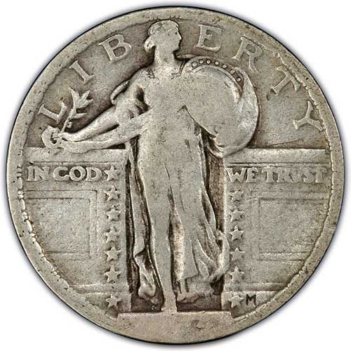 1917 P Type 1 Good Standing Liberty Quarter in Eagle Coin Holder 