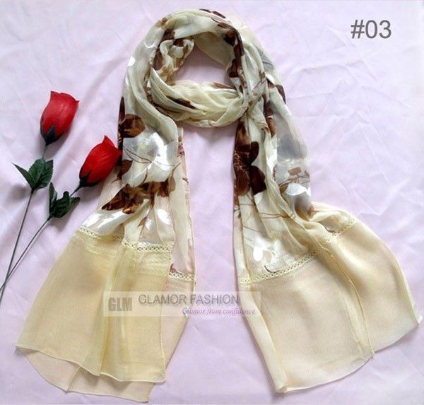 100% Silk Scarf/Long Scarf 20x63 #SC081  