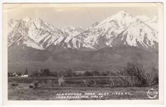 Real Photo Postcard of Kearsarge Pass in Independence, California 