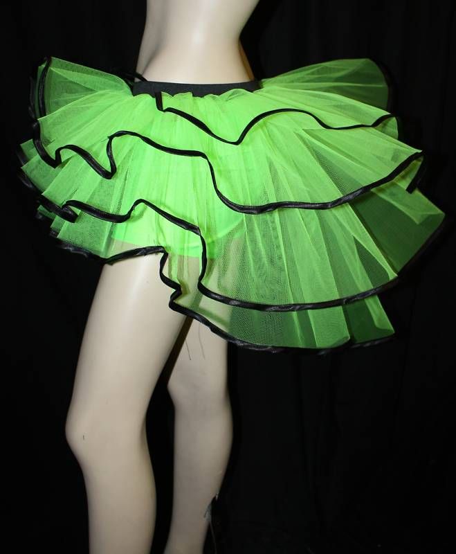 PLUS SIZE 16 22 GREEN TUTU HEN PARTY BUSTLE UV NEON  