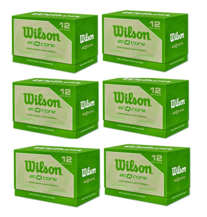 BRAND NEW WILSON ECO CORE 6 Dozen 72 Golf Balls   White 883813468560 