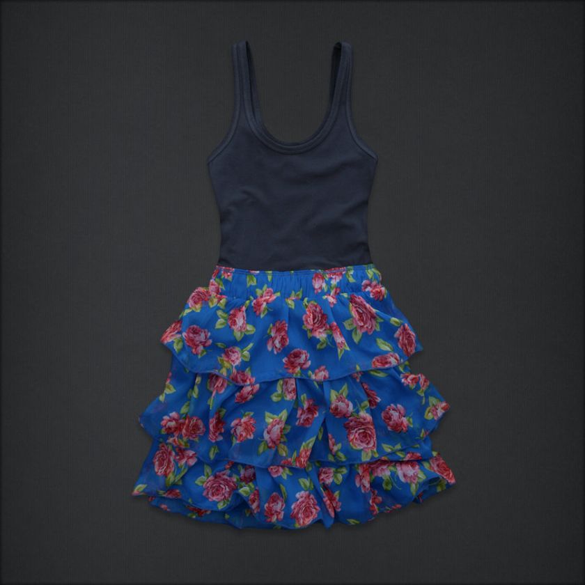 Abercrombie Kids GIRLS NWT Taylor Blue Floral Dress  