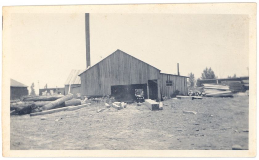 1919 PARKER CITY INDIANA LUMBER LOGGING SAWMILL PHOTO  