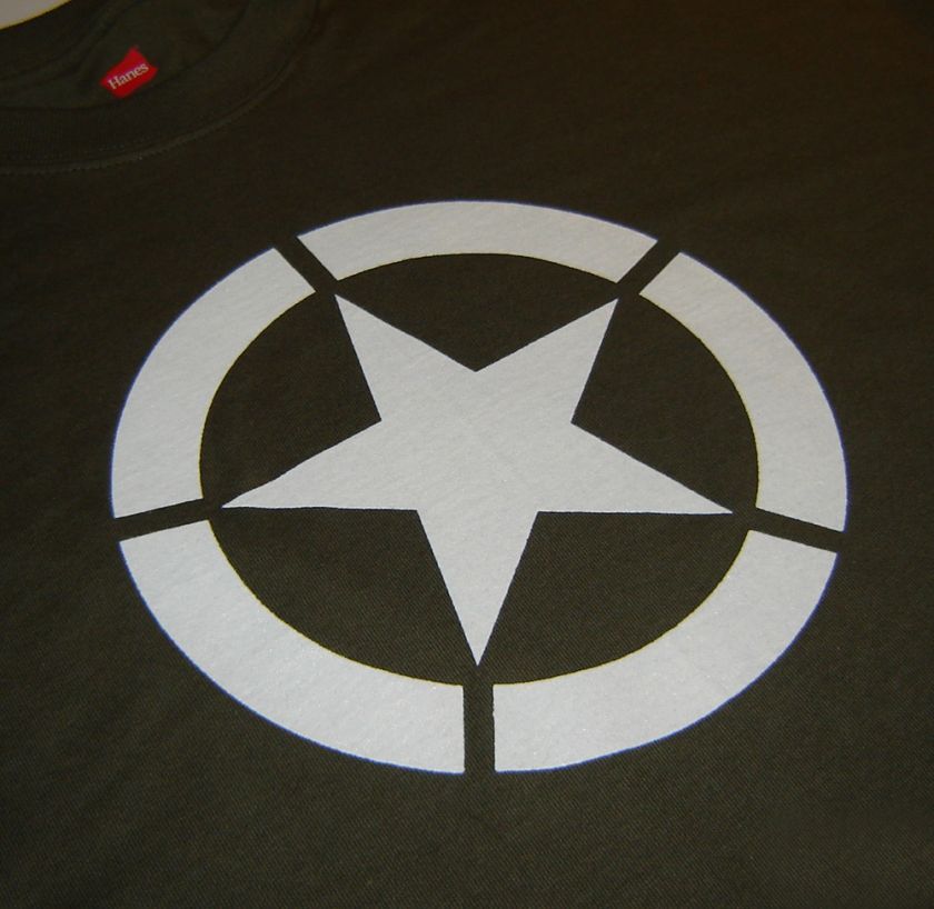 Broken Star US Army Military WW2 2 Jeep NEW War T shirt  