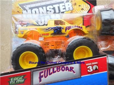 2012 HOT WHEELS Monster Jam FULL BOAR FULLBOAR EDGE GLOW New Truck 1 