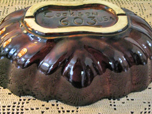Cookson Pottery USA Bowl Planter #603 Age? Pattern?  