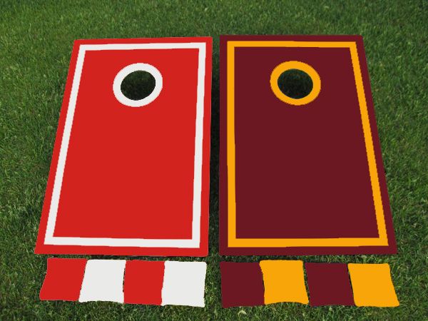 Custom Team Colors Bean Bag Set Cornhole Toss Boards  