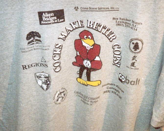 BANNED University of South Carolina Gamecocks COCKY ARRESTED Shirt 