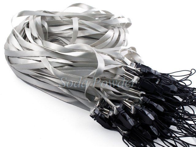 Lot of 30 x SILVER Neck Strap Lanyard for Mobile Cell Phone Card Badge 