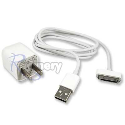 USB Wall Adapter Charger+Cable Cord For iPod Touch Nano Mini iPhone 3G 