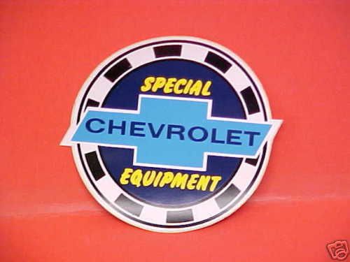 CHEVROLET SPECIAL EQUIPMENT HIGH PERFORMANCE NOS DECAL CHEVY PEEL OFF 