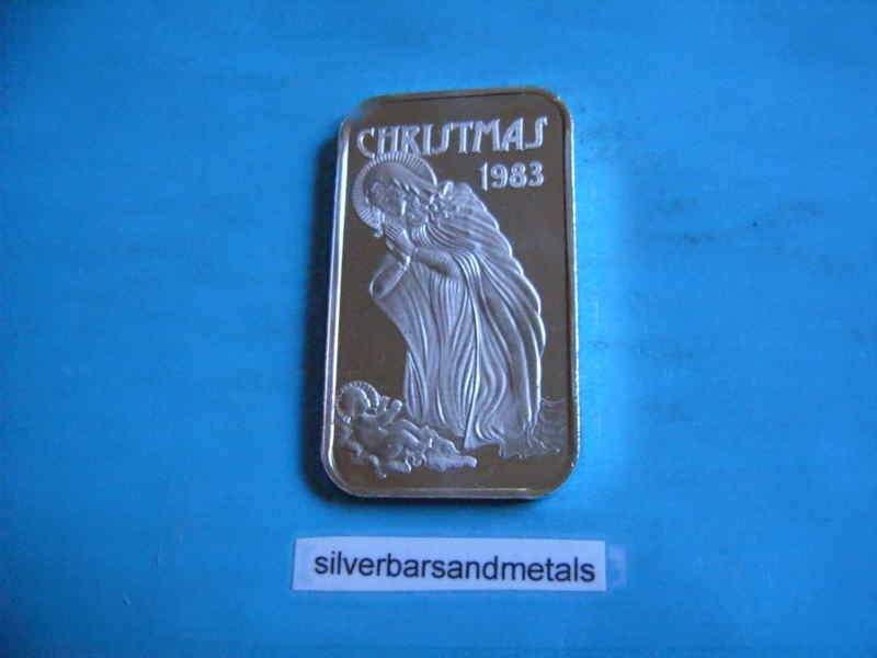 BABY JESUS CHRISTMAS MADISON MINT 999 SILVER BAR RARE  