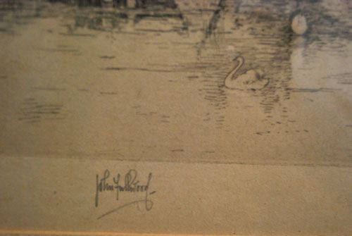 Original Etching Signed Landscape John Fullwood  