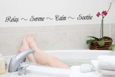 Relax Calm Vinyl Wall Art Word Art Lettering Decal  