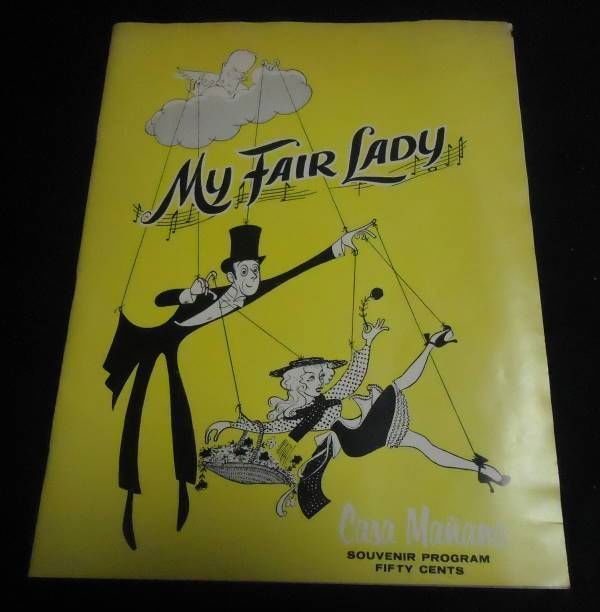 c1960s MY FAIR LADY Program   Casa Manana FORT WORTH TX  