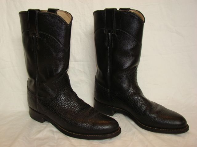 Justin Black Leather Riding Boots Womens Size 6  