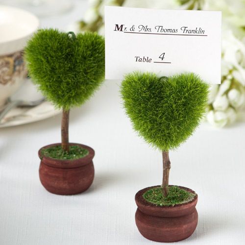 100 Heart Shape Topiary Placecard Holder Wedding Favor  