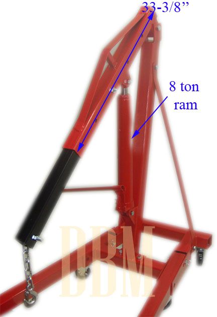 Ton 4,000 LBS Cherry Picker Engine Hoist Lift Shop Crane  