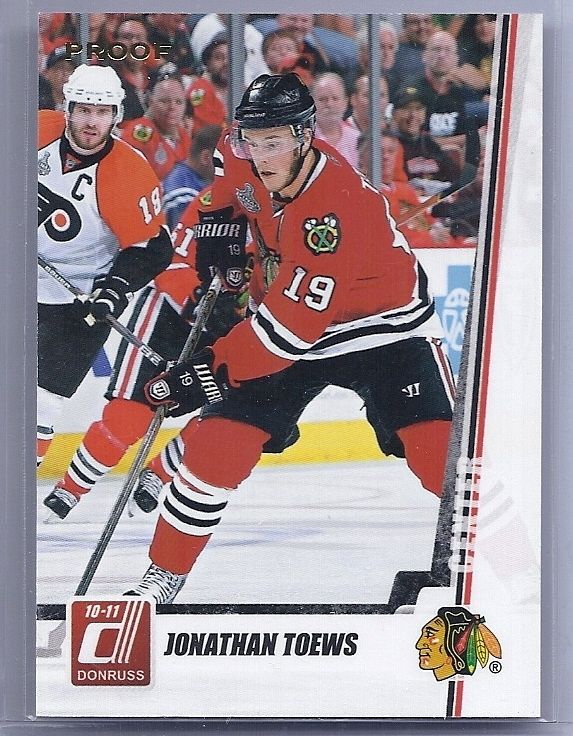 2010 11 DONRUSS JONATHAN TOEWS PRESS PROOF SP /100 #26  