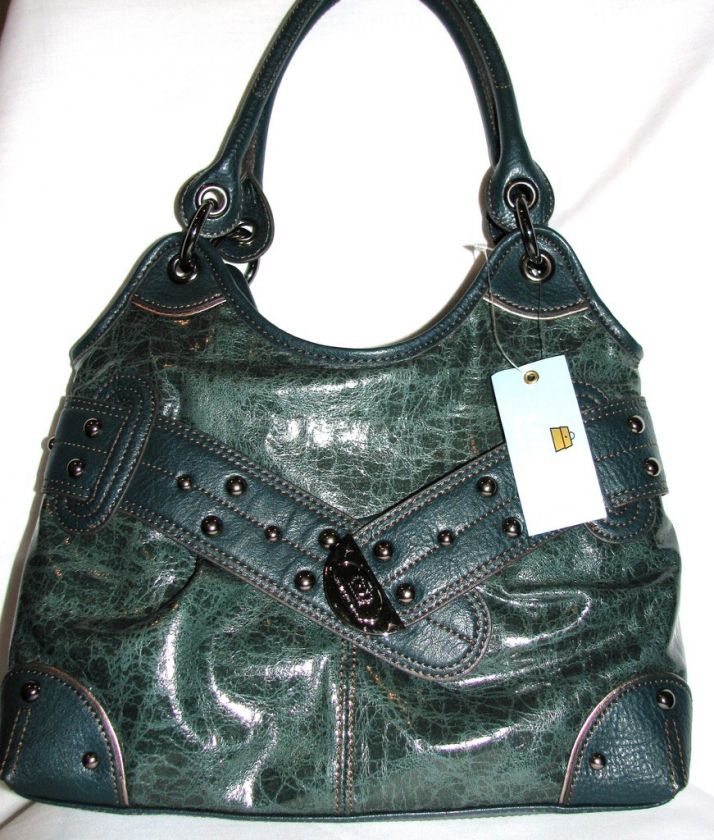 KATHY VAN ZEELAND TIP TOP SHOPPER PEACOCK TEAL TOTE NWT  