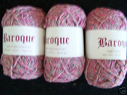 Baroque fashion yarn, Super Yarn Mart, Calais, lot of 3  