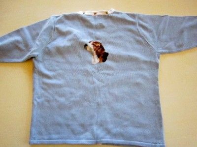   beagles dogs blue sweater  EXCELLENT size 2X puppies NICE  