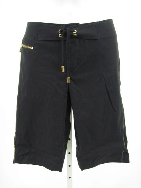 NWT LA ROK Black Gold Bermuda Shorts Sz 4 $141  