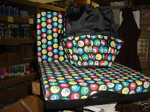 BINGO CUSHION BAG COMBO SALE $29.99 BLACK BALLS DESIGN  