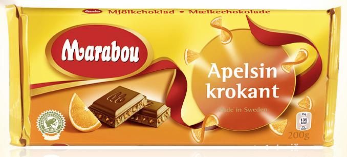 MARABOU APELSIN KROKANT CHOKLAD SCHOKOLADE 250g  